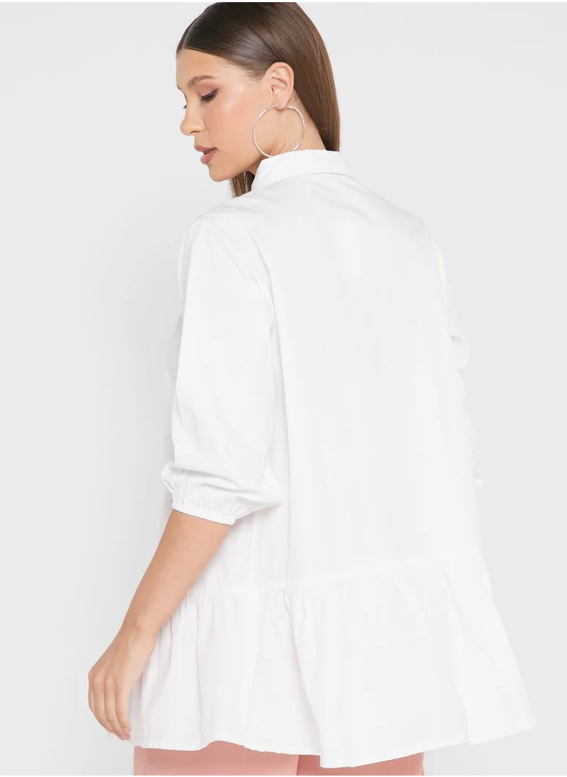 DOROTHY PERKINS Balloon Sleeve Longline Shirt