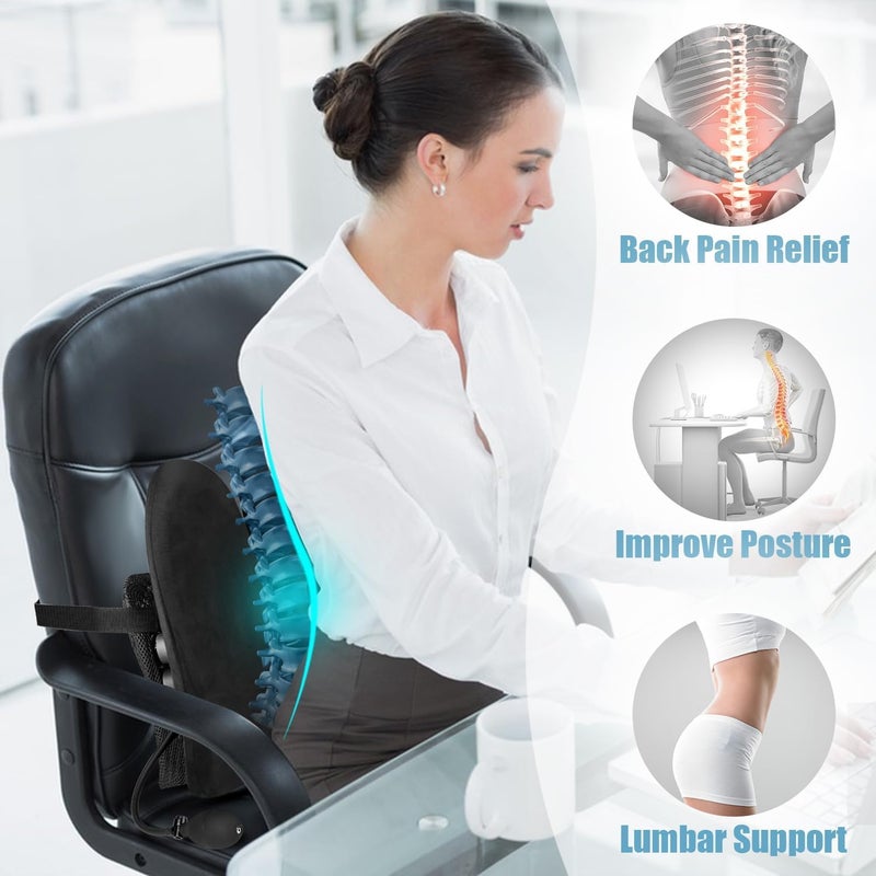 Jukmen Comfortable Lumbar Support Pillow Ergonomic Lower Back Pillow with Lumbar Support Lumbar Support Cushion Back Support Pillow for Wheelchairs Desks and Game Chairs Reduce Discomfort Today - Image 5
