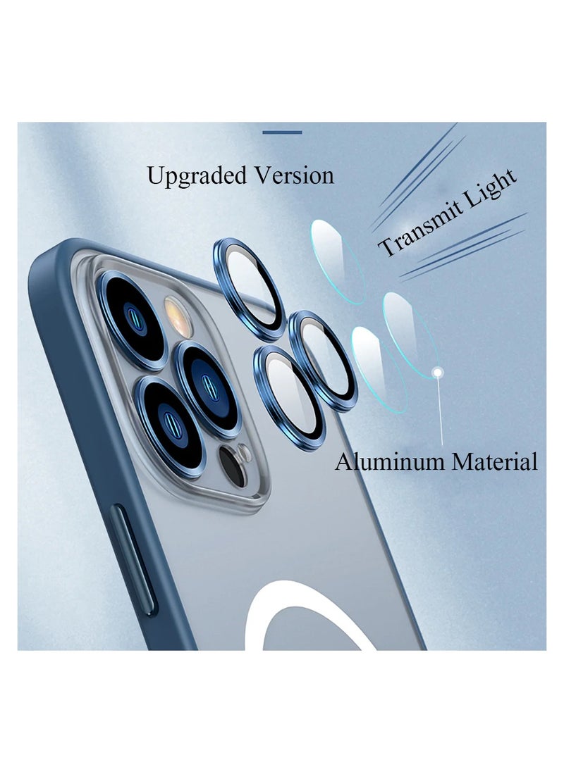 TWEGGON - Suitable For iPhone 13 Pro Max Eagle Eye Lens Film Frosted Mobile Phone Shell Apple Magsafe Magnetic Suction Allinclusive Protective Cover Navy Blue - Image 1