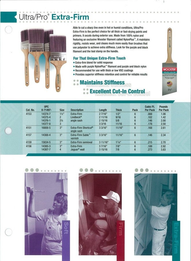 Wooster 912-0041730040, 4-Inch 4173-4 Paintbrush, Brown,Purple - Image 3