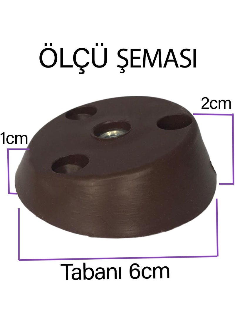 Glaswen - Graded Foot Base Brown Furniture Table Coffee Table Leg Connector Angled Plastic - Image 1