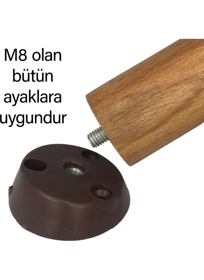 Glaswen - Graded Foot Base Brown Furniture Table Coffee Table Leg Connector Angled Plastic - Image 1