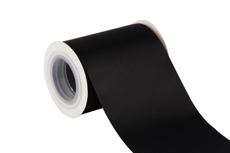 Joycrosso 3 Inch Grosgrain Ribbon 5 YardsRoll Set for Chair Sash Gift Wrapping Party Favor Home Decoration Craft Supplies Black