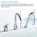 CREA Roman Tub Faucet Set Chrome Bathtub Faucet with Hand Shower and Diverter - Image 2