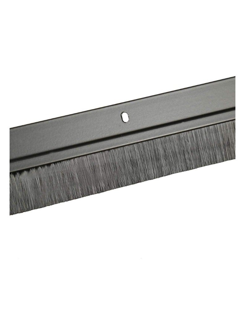 KNP KNP Door Bottom Brush And Bottom Seal with Screw for Exterior Interior Doors Door Seal Sound Proof Under Door Draft Blocker (Black) 90cm