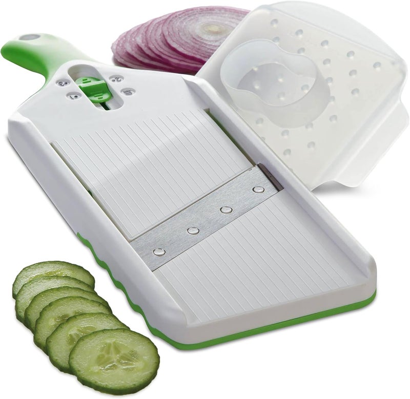 Prepsolutions Adjust-A-Slice Mandoline Slicer, Green – Adjustable Thickness, Perfect for Vegetables, Fruits, and More - Image 1
