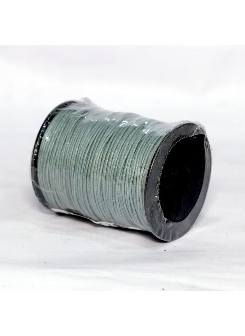 Torex TOREX� 92 Mt, 1mm Thick, Roll Braided Wax Cotton Cord for DIY Jewellery Making, Beading, Art and Craft Work and Handicrafts, (Pack of 1 pcs Dark Grey)  - Image 1