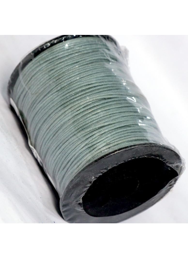 Torex TOREX� 92 Mt, 1mm Thick, Roll Braided Wax Cotton Cord for DIY Jewellery Making, Beading, Art and Craft Work and Handicrafts, (Pack of 1 pcs Dark Grey)  - Image 3