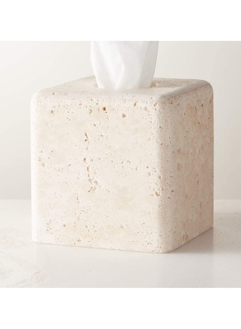 Travertine Tissue Box Cover Holder Case 16x16x14.5cm - Image 2