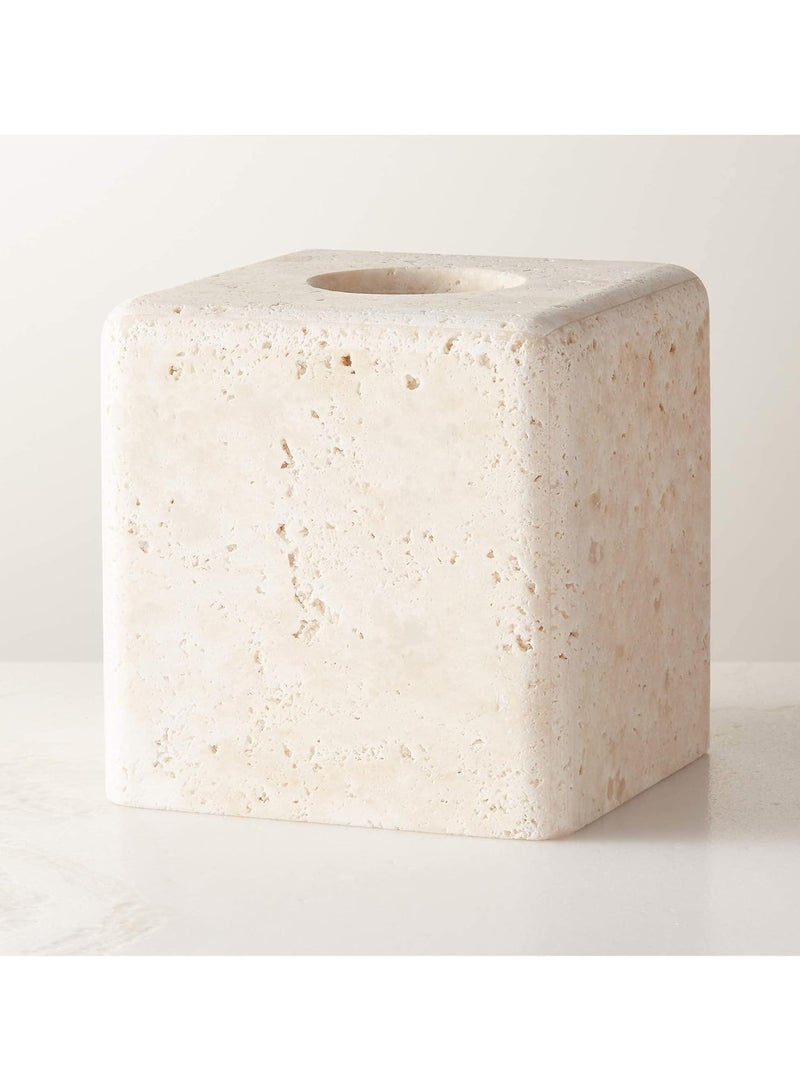 Travertine Tissue Box Cover Holder Case 16x16x14.5cm - Image 3