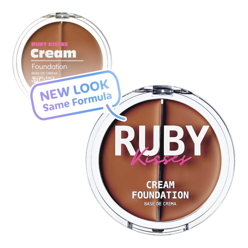 Ruby Kisses 3D Face Creator Cream Foundation & Concealer, 12 Hours Long Lasting, Medium to Full Coverage, Non-Greasy, Ideal for Makeup & Contour Palette (Level 14) - Image 2