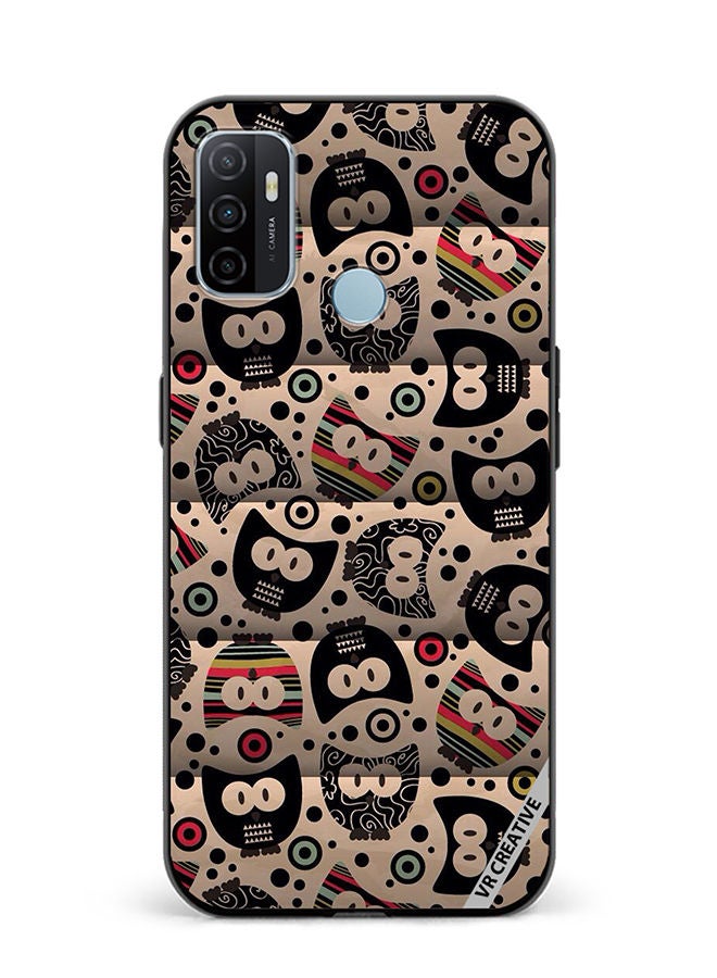 VR CREATIVE Protective Case Cover For Oppo A53 Cartoon Owl Design Multicolour - Image 1