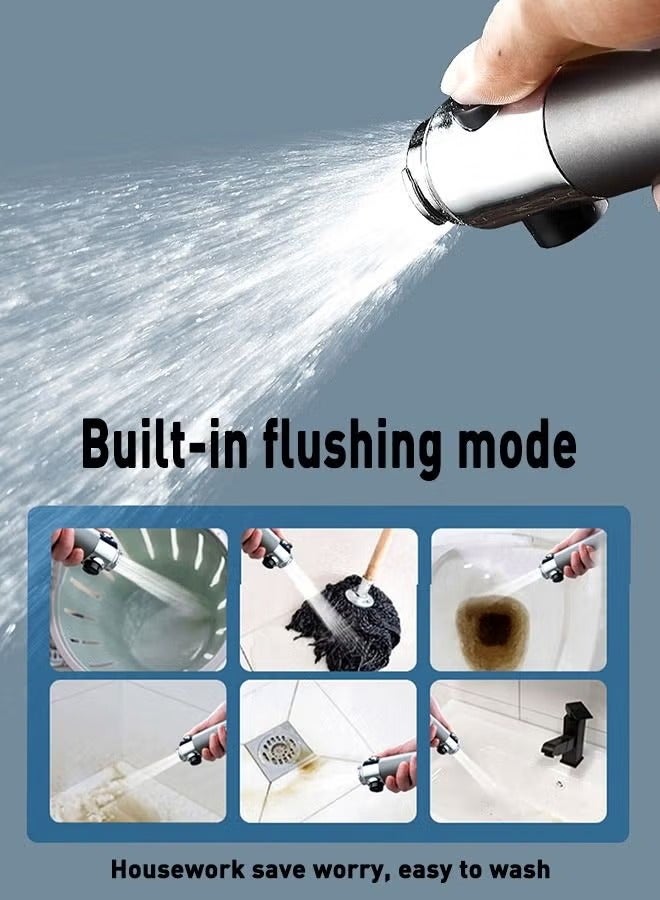 Snooe رأس دش مع فلتر الدش ، عقد اليد ارتفاع ضغط رأس دش ، يمكن إزالة الكلور والشوائب ، تدليك فروة الرأس ، ومنع تساقط الشعر والجلد الجاف ، مع دش خرطوم دش حامل ( 3 أنماط ) - Image 3