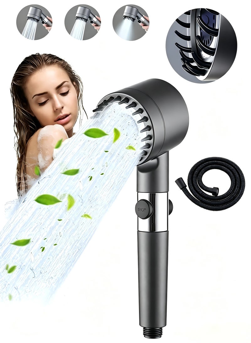Snooe Shower Filter Shower Head, Handheld High-Pressure Shower, with Shower Hose and Shower Holder (3 Modes) - Image 1