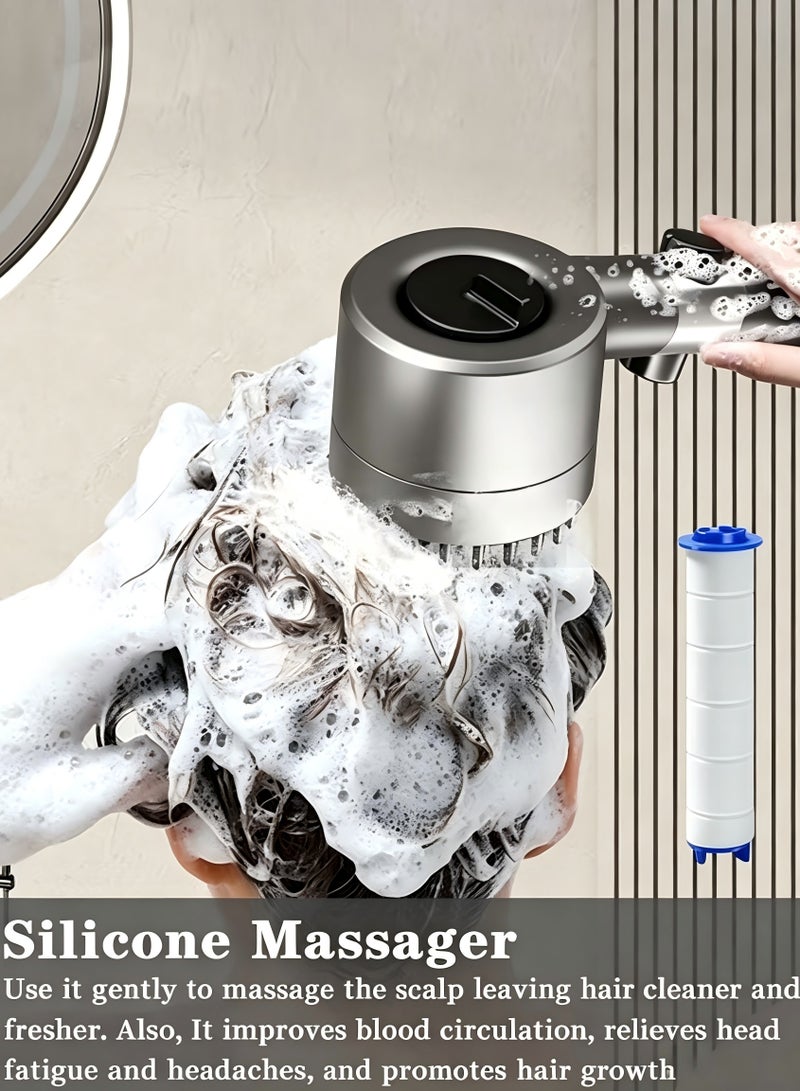 Snooe Shower Filter Shower Head, Handheld High-Pressure Shower, with Shower Hose and Shower Holder (3 Modes) - Image 3