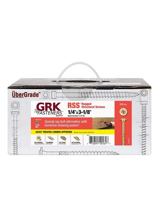 GRK 772691101617 RSS Bulk 1/4-Inch by 3-1/8-Inch Screw, 500 per box - Image 1