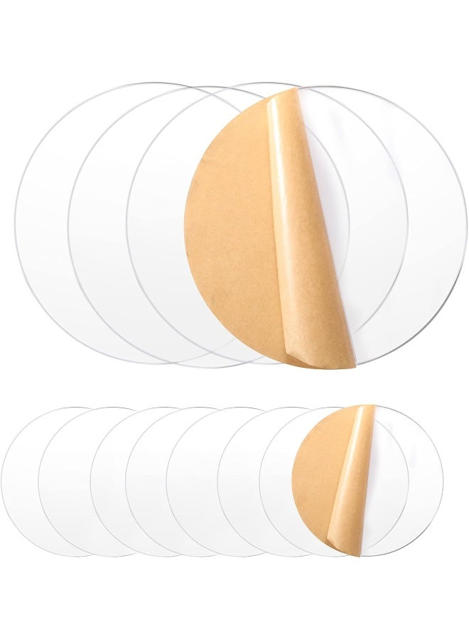 TPGP 12 PCS Round Acrylic Disc 10 and 15cm in Diameter Clear Sheet Thick Circle Transparent Panel for Picture Frame Painting DIY Crafts  - Image 1