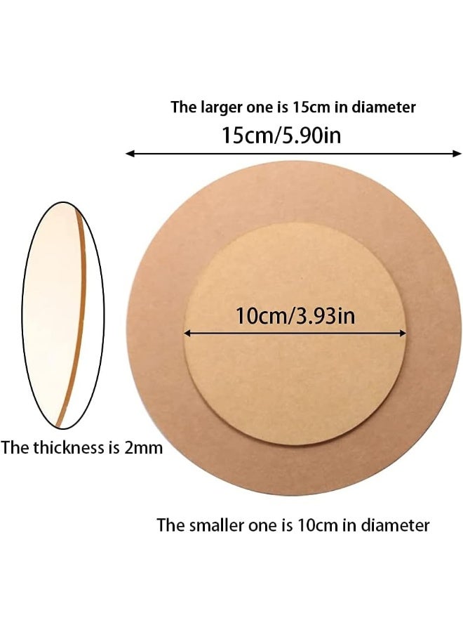 TPGP 12 PCS Round Acrylic Disc 10 and 15cm in Diameter Clear Sheet Thick Circle Transparent Panel for Picture Frame Painting DIY Crafts  - Image 2