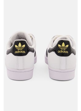 adidas Originals Women Superstar Metal Toe Lace UP Casual Shoes, White Combo  - Image 2