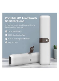 SYOSI Portable UV Toothbrush Sanitizer Travel Case, Rechargeable Sterilizer Box for Electric and Manual Toothbrush Heads, Cycle Cleaner Holder, Compact and Hygienic (1 Pack)  - Image 5