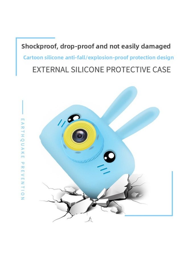 Generic Children's Camera, The High-definition Mini Print Camera Can Take Pictures Of Video Small SLR Gift Toys-Color:Blue Bunny (hd Lens)  - Image 3