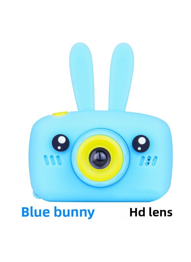 Generic Children's Camera, The High-definition Mini Print Camera Can Take Pictures Of Video Small SLR Gift Toys-Color:Blue Bunny (hd Lens)  - Image 1