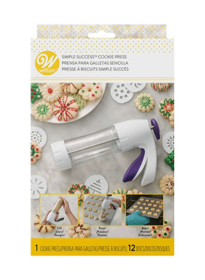 Loquat Simple Success Cookie Press White/Clear/Purple - Image 2