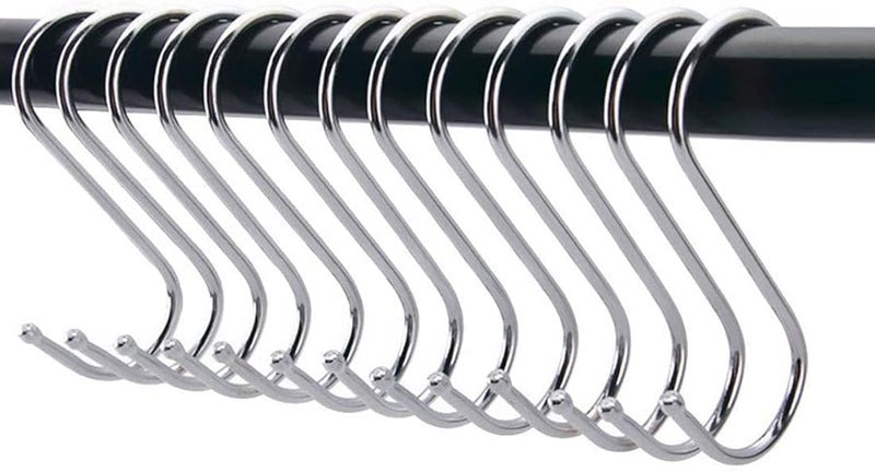 Metal S Hooks 2 76 Inches 25 Pack For Kitchen Bathroom Bedroom Storage - Image 1