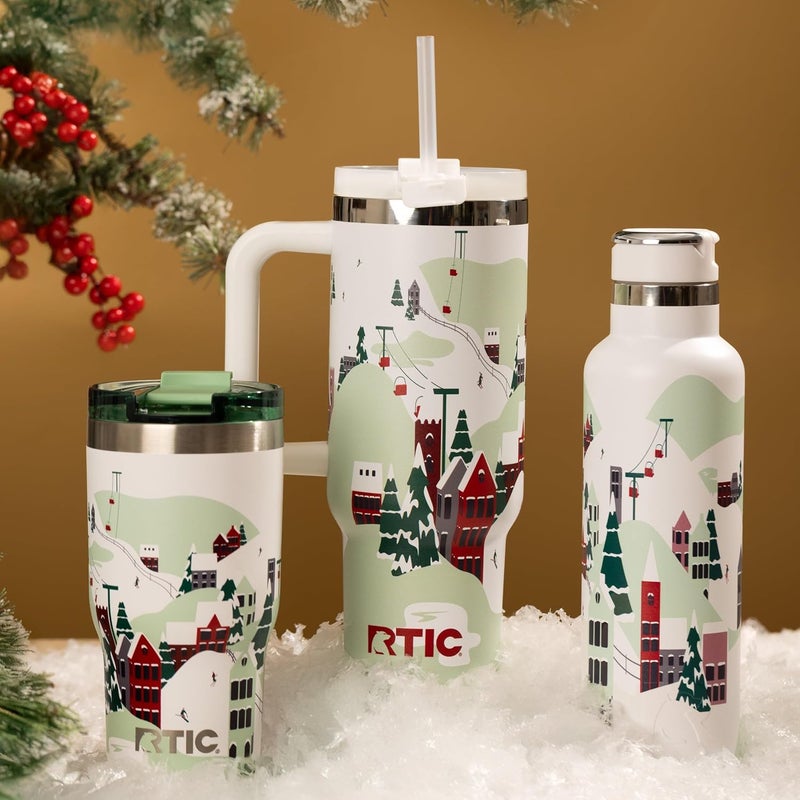 RTIC 30oz Essential Tumbler with Lid, Ceramic Lined, Insulated, Stainless Steel, Metal, Double Wall Vacuum-Insulation, Travel Cup for Iced Coffee, Tea, Hot and Cold Drink, Apres Ski - Image 5