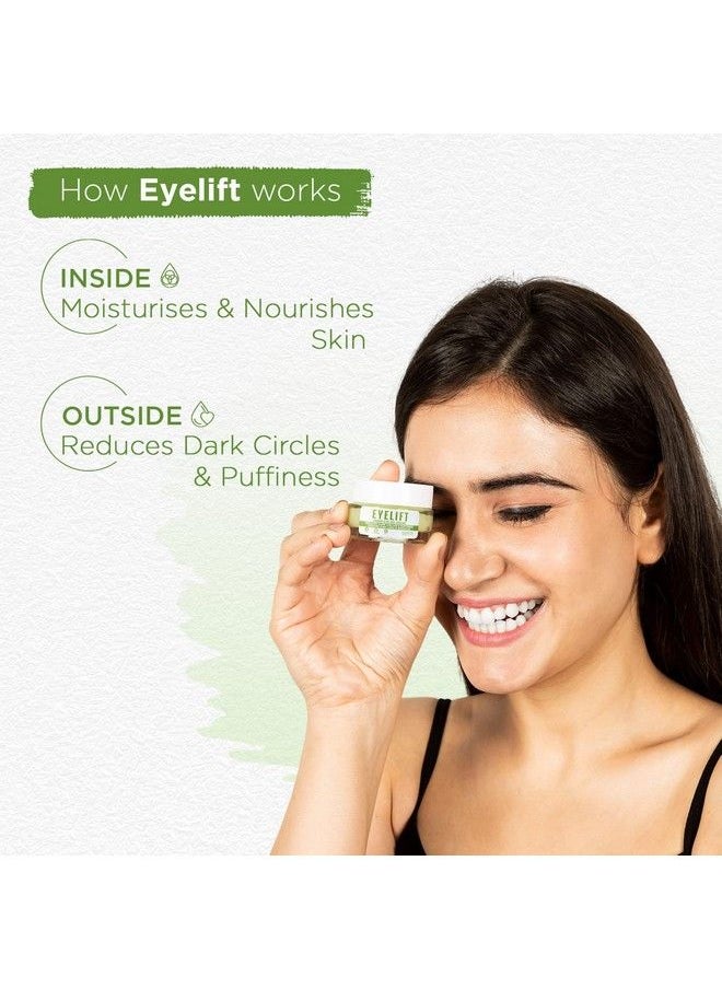 Bella Vita Organic - Eyelift Hydrating Natural Under Eye Cream Gel For Dark Circles Puffy Eyes Wrinkles & Removal Of Fine Lines For Women & Men 20 Gm (Pack Of 2) - Image 1