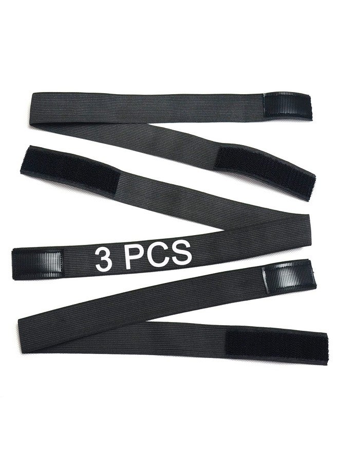 BLUPLE Luple 3 Pcs Adjustable Elastic Band For Wigs Edges Lace Melting Bands Edge Laying Bands Elastic Wig Bands With Velcr Thick Comfortable Durable (3 Pcs Black) - Image 4