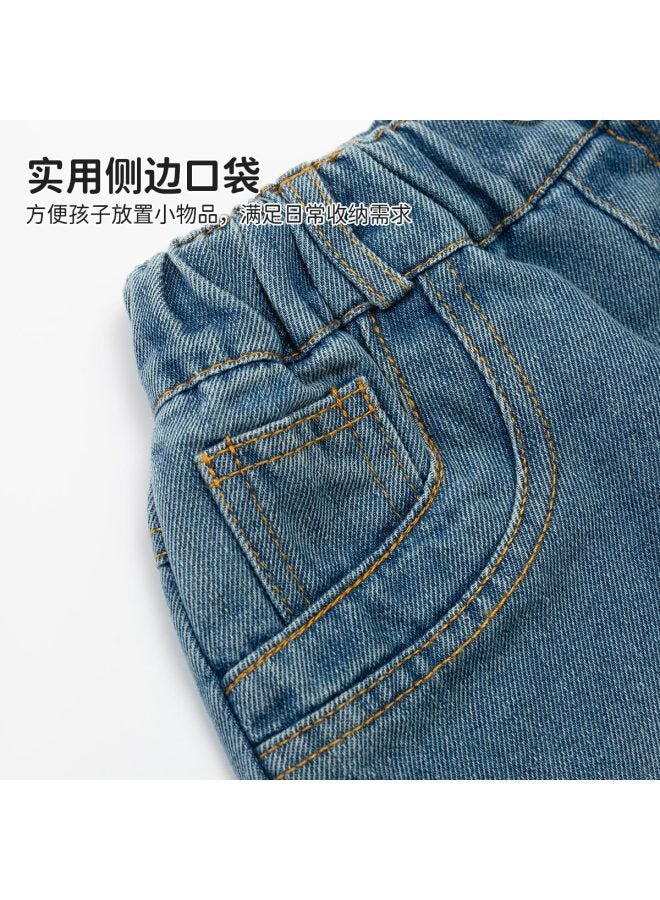 Bumblebee Girls' Denim Skirt Shorts Summer Thin 2025 New Fashionable Korean Style Skort For Girls - Image 5