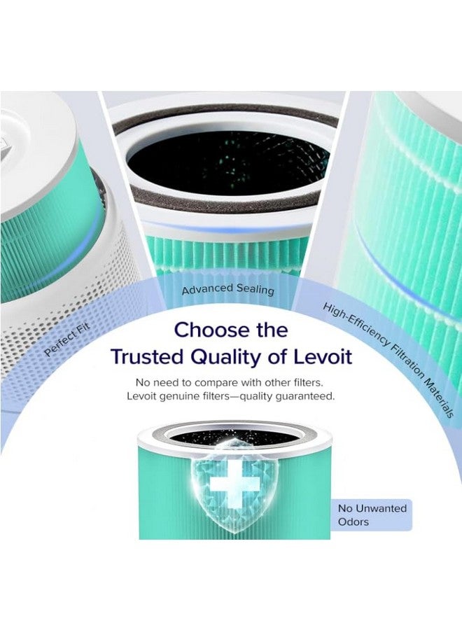 LEVOIT LEVOIT Core 300-P Replacement Filter for Toxin Absorber, Genuine Core300S-P Air Purifier Filters, Supports HEPA Sleep Mode, High-Efficiency Activated Carbon, Core 300-RF-TX, Green - Image 2
