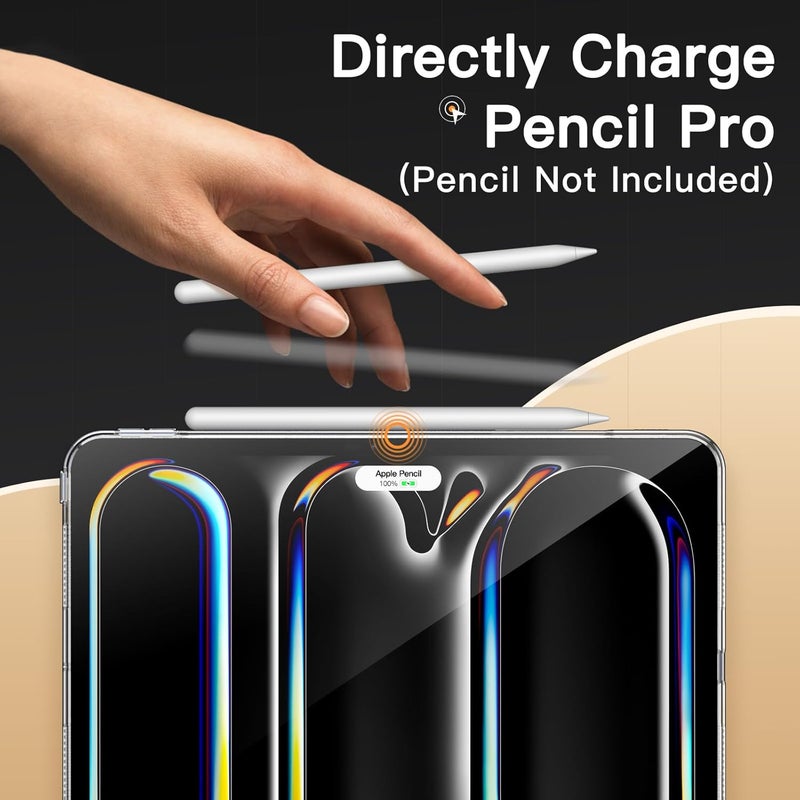 جي تيك جراب شفاف لجهاز iPad Pro مقاس 11 بوصة M4 2024 (الجيل الخامس)، غطاء خلفي شفاف مقاوم للصدمات ومضاد للاصفرار مع ظهر صلب من البولي كربونات ومصد ناعم من مادة TPU - Image 4