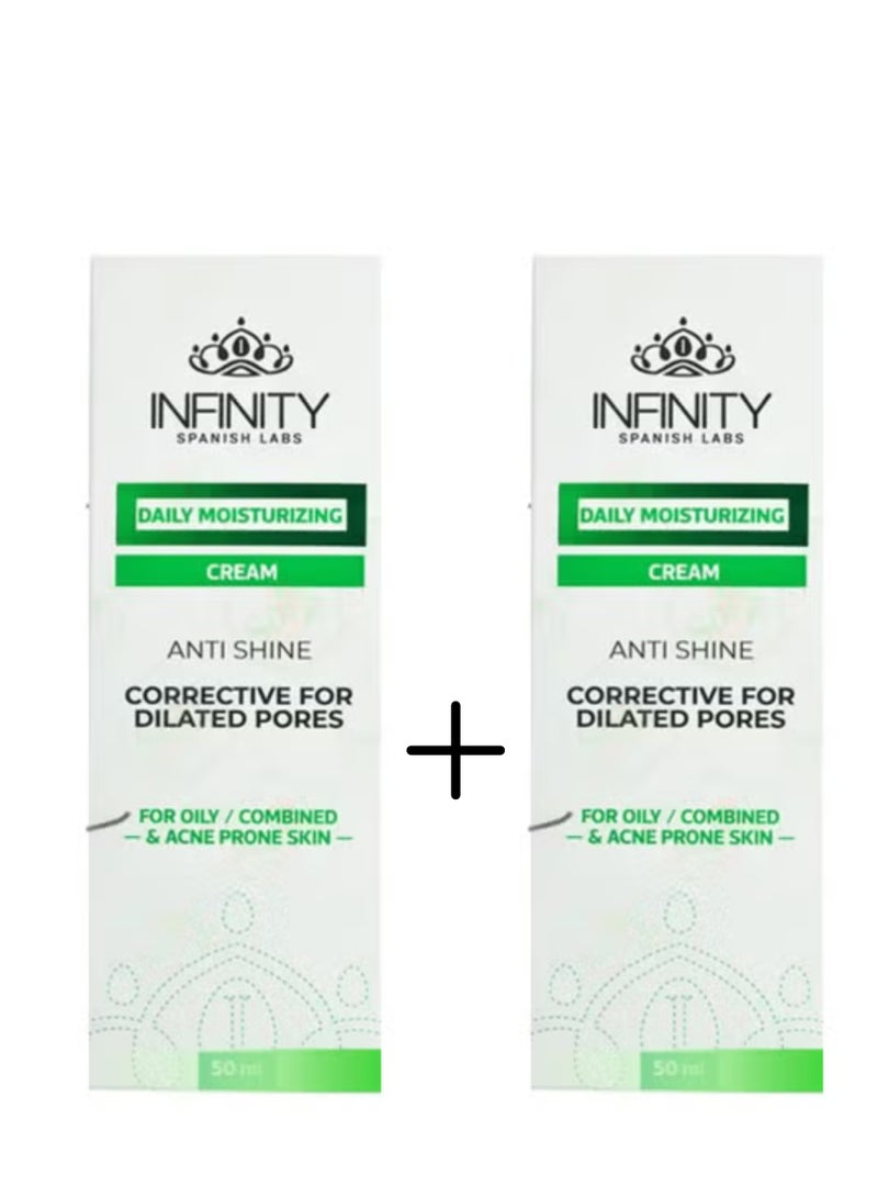 إينفينيتي انفنيتي كريم مرطب يومي للبشرة الدهنية 50 مل 1+1بروموباك