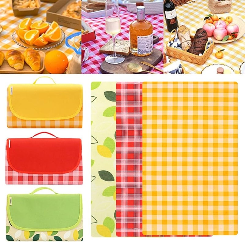 بطانية نزهة مقاومة للماء مع جيب حصيرة تخييم قابلة للطي محمولة خفيفة الوزن حصيرة شاطئ خارجية - Image 3