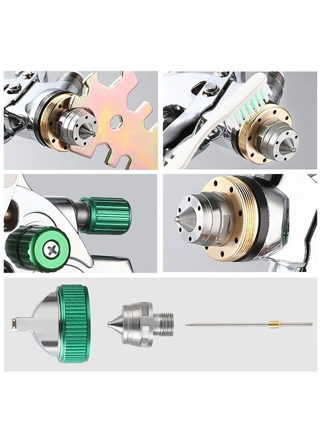 Professional Spray Gun Set Gravity Feed Air Spray Gun with 1.4, 1.7, 2.0mm Nozzles, 20 oz, 600cc with Gauge for Auto Paint, Primer, Clear/Top Coat & Touch-Up - Image 4