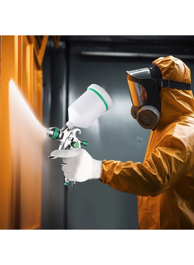 Professional Spray Gun Set Gravity Feed Air Spray Gun with 1.4, 1.7, 2.0mm Nozzles, 20 oz, 600cc with Gauge for Auto Paint, Primer, Clear/Top Coat & Touch-Up - Image 5