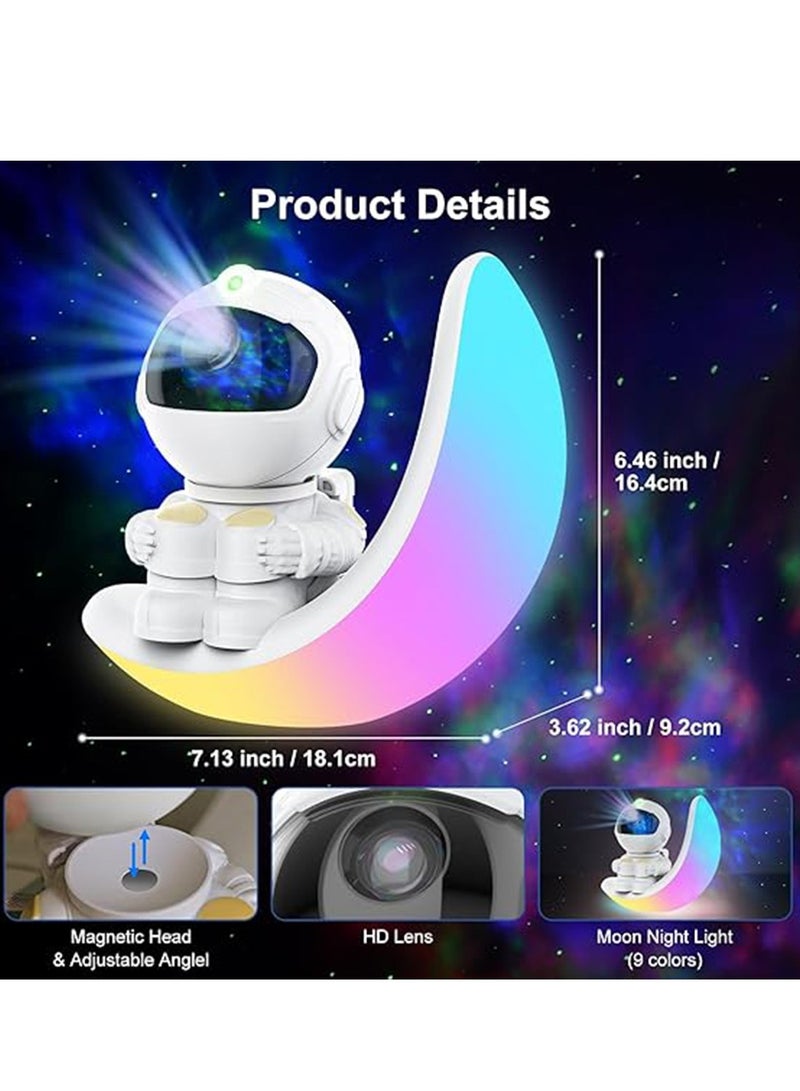 BlueFire Astronaut Starry Sky Galaxy Projector | 5-in-1 Space Night Light with White Noise, Bluetooth Speaker, Remote & Timer | Moon Lamp Ceiling Projector for Kids Bedroom, Game Room, Party & Gifts - Image 3