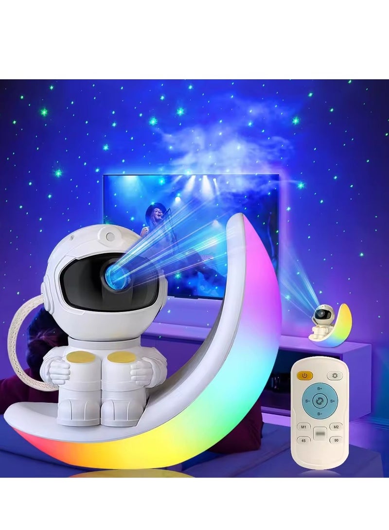 BlueFire Astronaut Starry Sky Galaxy Projector | 5-in-1 Space Night Light with White Noise, Bluetooth Speaker, Remote & Timer | Moon Lamp Ceiling Projector for Kids Bedroom, Game Room, Party & Gifts - Image 1
