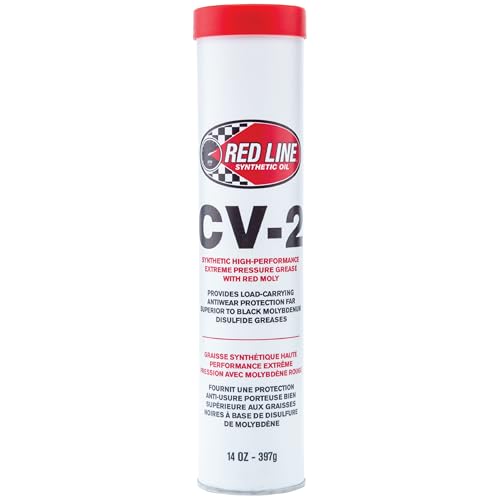 Red Line 80402 High Performance CV-2 Synthetic Grease Cartridge with Red Moly - 14 Ounce Tube - Image 1