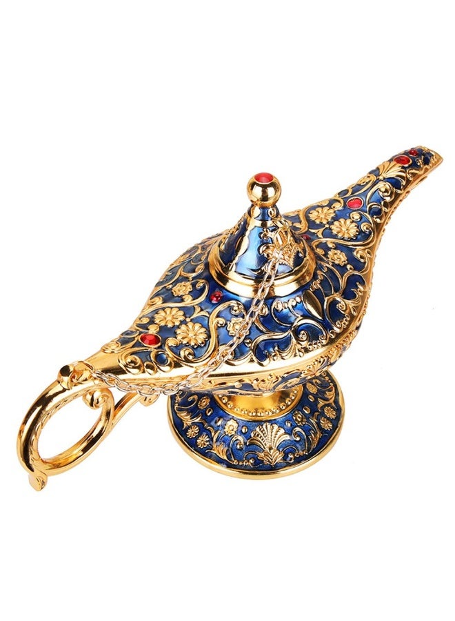 SUNSAR Vintage Legend Aladdin Magic Genie Lamp, Metal Carved Wishing Ligh, Classic Vintage Collectable Home Table Decoration - Image 1