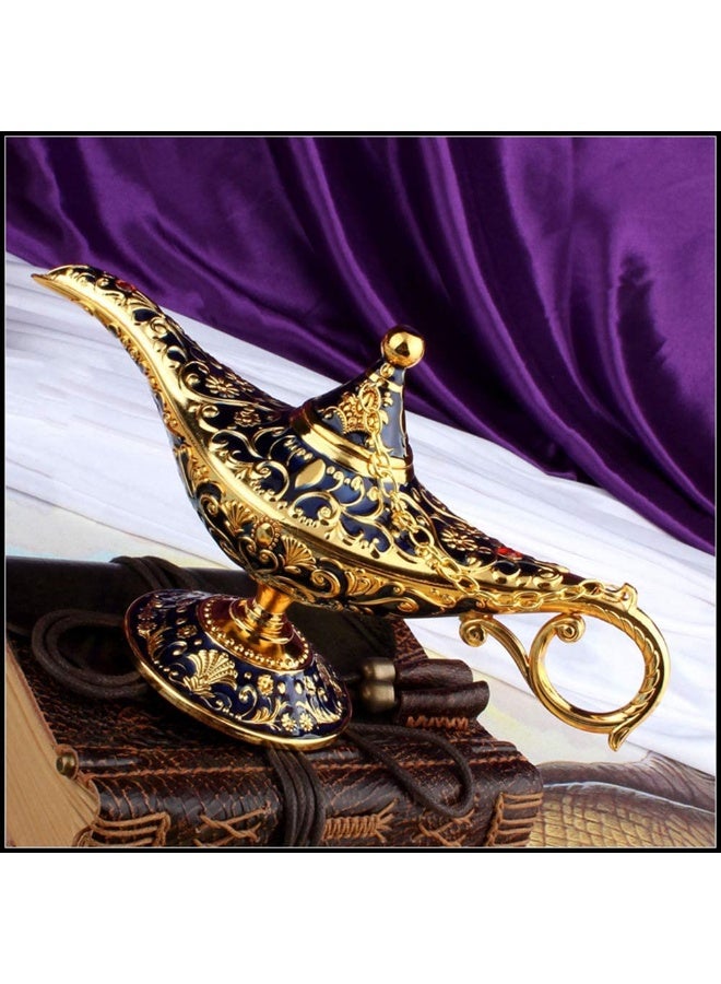 SUNSAR Vintage Legend Aladdin Magic Genie Lamp, Metal Carved Wishing Ligh, Classic Vintage Collectable Home Table Decoration - Image 5