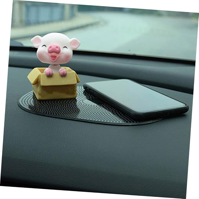 4Pcs Black Car Dashboard Mats Non Slip PU Pads for Phone Keys Dashboard Protection - Image 4