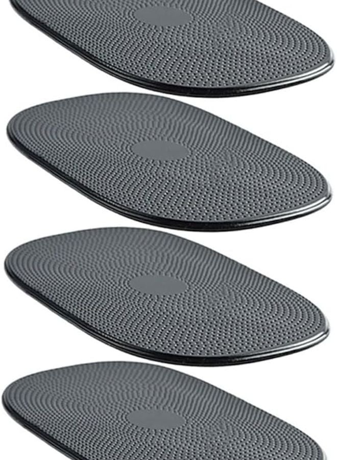 4Pcs Black Car Dashboard Mats Non Slip PU Pads for Phone Keys Dashboard Protection - Image 2