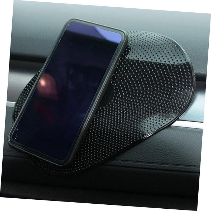 4Pcs Black Car Dashboard Mats Non Slip PU Pads for Phone Keys Dashboard Protection - Image 3