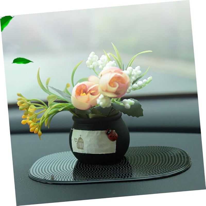 4Pcs Black Car Dashboard Mats Non Slip PU Pads for Phone Keys Dashboard Protection - Image 5