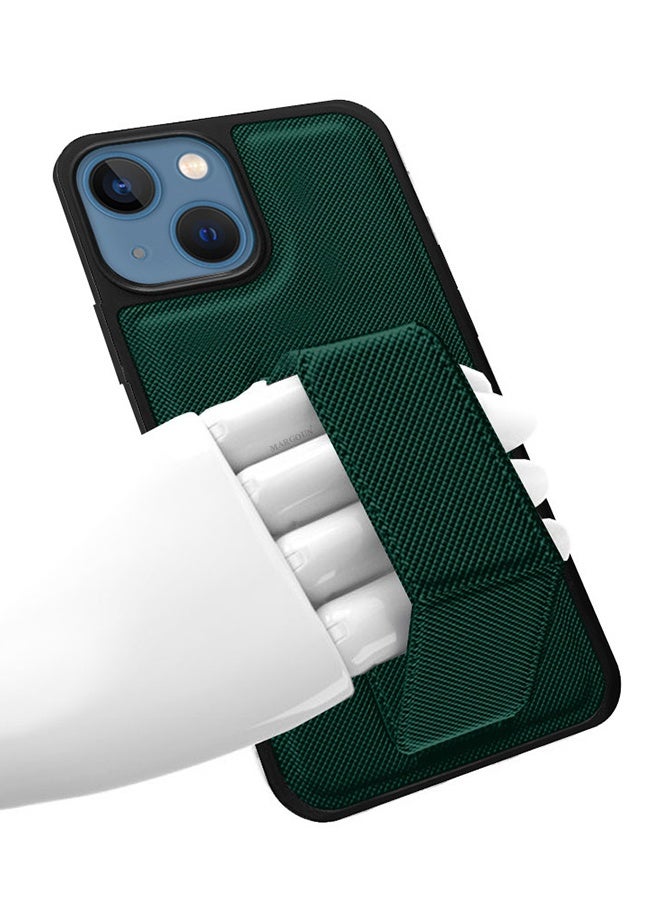 CATANES Shockproof Case with Integrated Hand Strap for iPhone 13 - Foldable Kickstand and Anti-Drop Protection for Secure Grip and Hands-Free Viewing - Green - Image 4