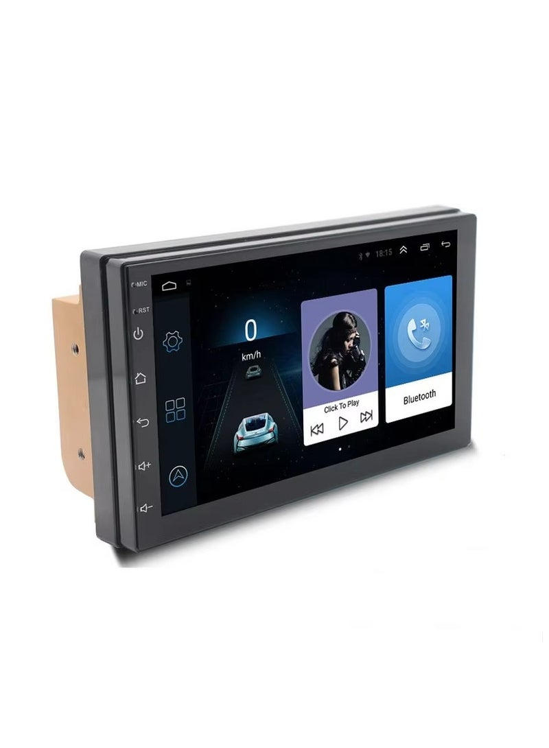 شاشة أندرويد عالمية مقاس 7 بوصات، ذاكرة وصول عشوائي بسعة 2 جيجابايت، تدعم Apple Carplay، Android Auto، كاميرا AHD متضمنة، بلوتوث، USB، شاشة تعمل باللمس - Image 2