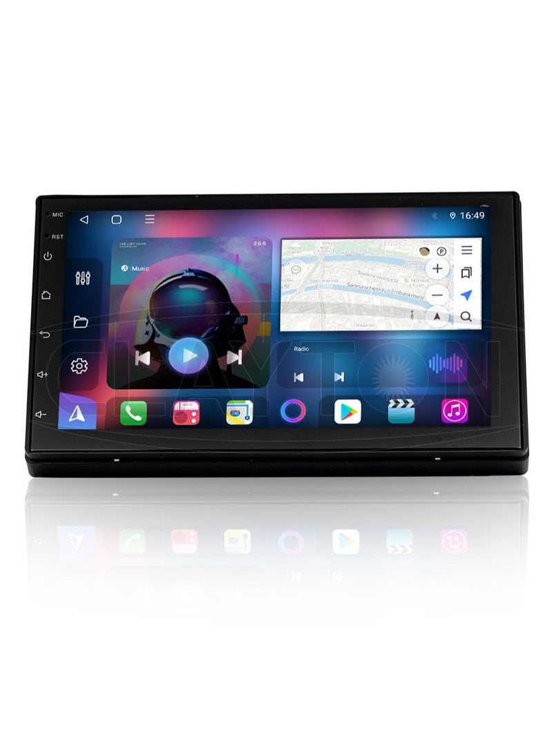 شاشة أندرويد عالمية مقاس 7 بوصات، ذاكرة وصول عشوائي بسعة 2 جيجابايت، تدعم Apple Carplay، Android Auto، كاميرا AHD متضمنة، بلوتوث، USB، شاشة تعمل باللمس - Image 3